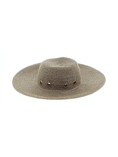 Pre-owned Hby Miami Sun Hat In Brown