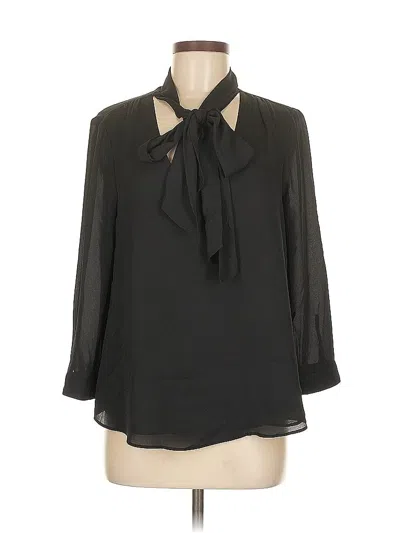 Pre-owned Hd In Paris 3/4 Sleeve Blouse In Black