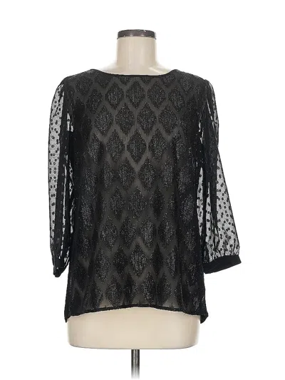 Pre-owned Hd In Paris 3/4 Sleeve Blouse In Black