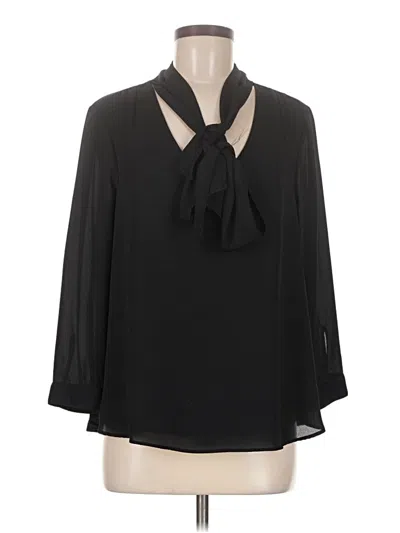 Pre-owned Hd In Paris 3/4 Sleeve Blouse In Black