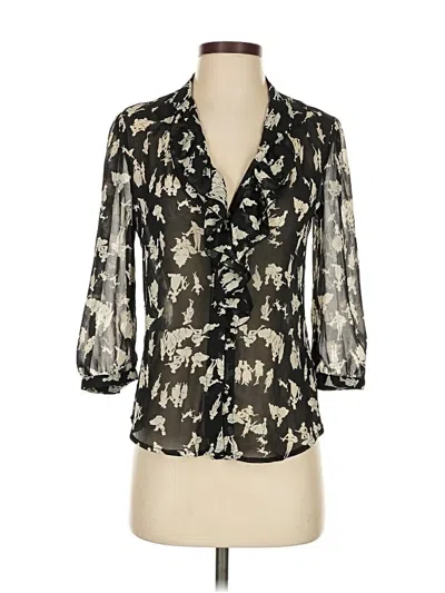 Pre-owned Hd In Paris 3/4 Sleeve Blouse In Black