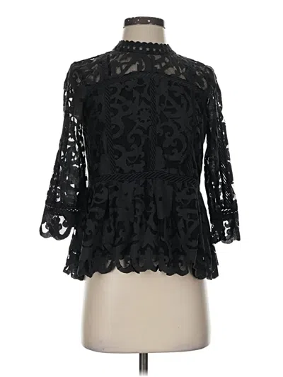 Pre-owned Hd In Paris 3/4 Sleeve Blouse In Black
