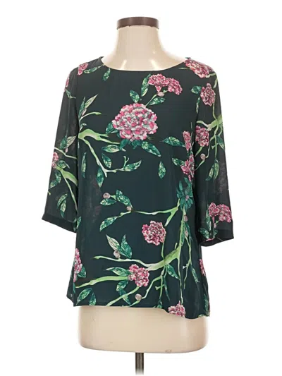Pre-owned Hd In Paris 3/4 Sleeve Blouse In Black