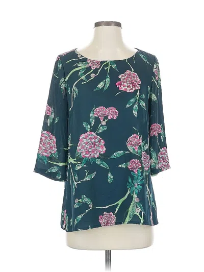 Pre-owned Hd In Paris 3/4 Sleeve Blouse In Blue