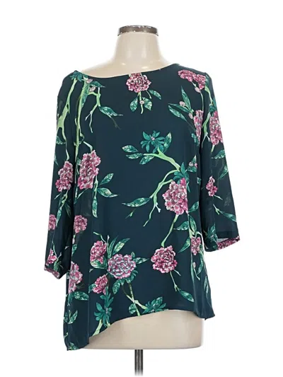 Pre-owned Hd In Paris 3/4 Sleeve Blouse In Blue