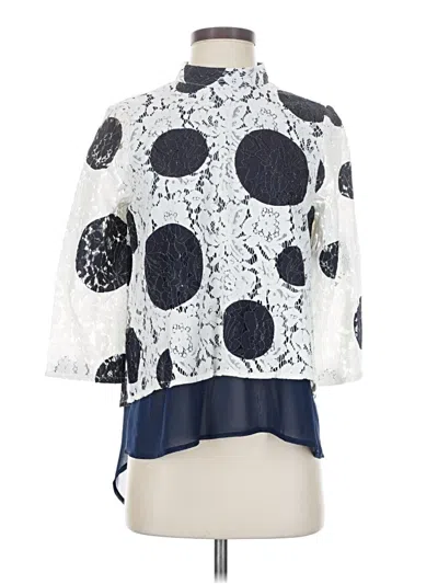 Pre-owned Hd In Paris 3/4 Sleeve Blouse In Blue