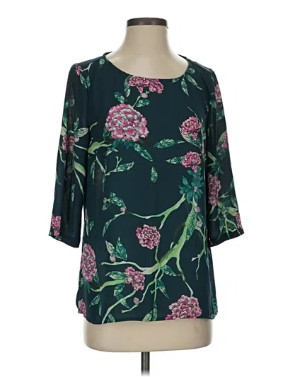 Pre-owned Hd In Paris 3/4 Sleeve Blouse In Blue