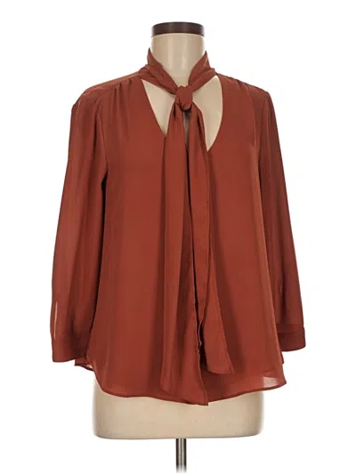 Pre-owned Hd In Paris 3/4 Sleeve Blouse In Brown