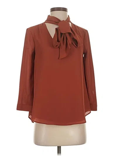 Pre-owned Hd In Paris 3/4 Sleeve Blouse In Brown