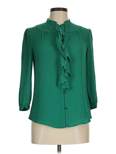 Pre-owned Hd In Paris 3/4 Sleeve Blouse In Green