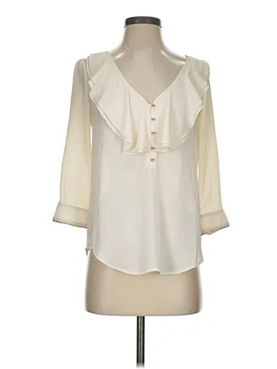 Pre-owned Hd In Paris 3/4 Sleeve Blouse In Ivory