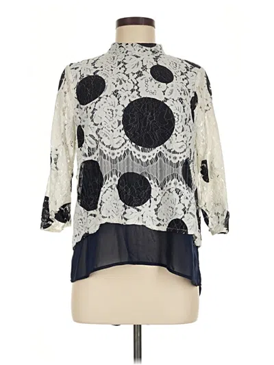 Pre-owned Hd In Paris 3/4 Sleeve Blouse In Ivory