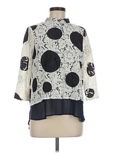 Pre-owned Hd In Paris 3/4 Sleeve Blouse In Ivory