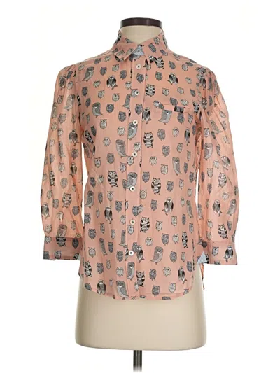 Pre-owned Hd In Paris 3/4 Sleeve Blouse In Orange