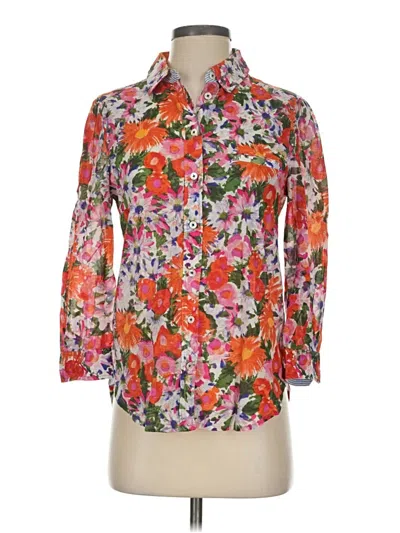 Pre-owned Hd In Paris 3/4 Sleeve Blouse In Orange