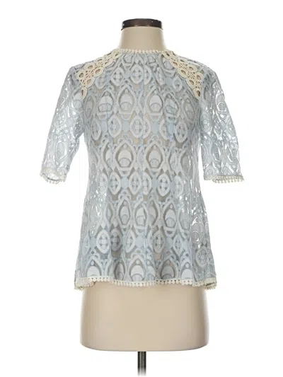 Pre-owned Hd In Paris 3/4 Sleeve Blouse In Silver