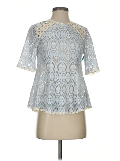 Pre-owned Hd In Paris 3/4 Sleeve Blouse In Silver