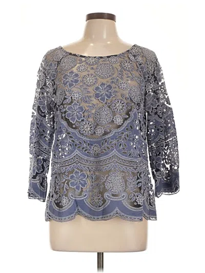 Pre-owned Hd In Paris 3/4 Sleeve Blouse In Silver