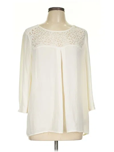 Pre-owned Hd In Paris 3/4 Sleeve Blouse In White