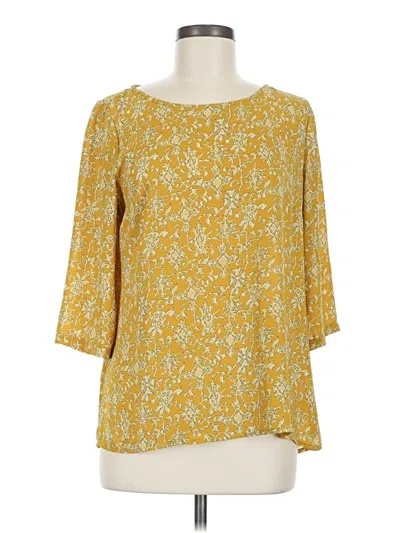 Pre-owned Hd In Paris 3/4 Sleeve Blouse In Yellow