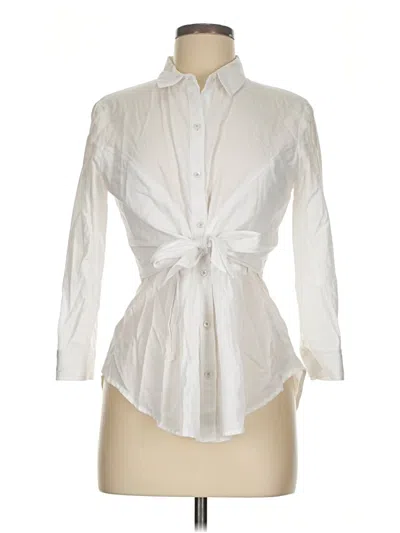 Pre-owned Hd In Paris 3/4 Sleeve Button Down Shirt In White