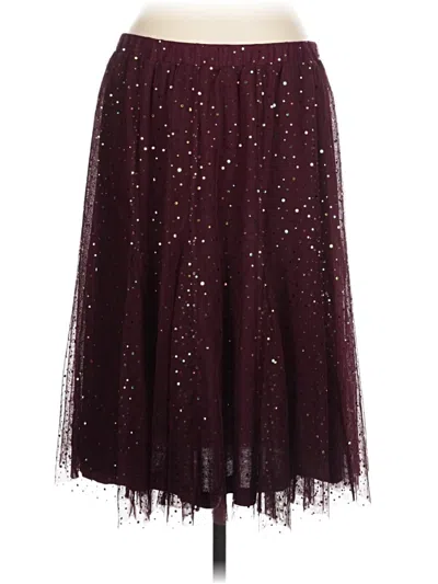 Pre-owned Hd In Paris Formal Skirt In Burgundy