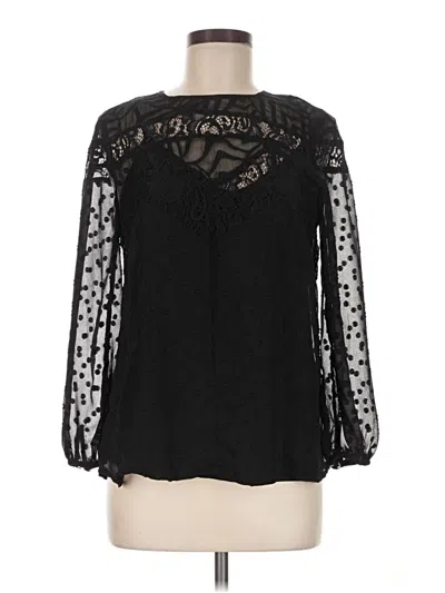 Pre-owned Hd In Paris Long Sleeve Blouse In Black