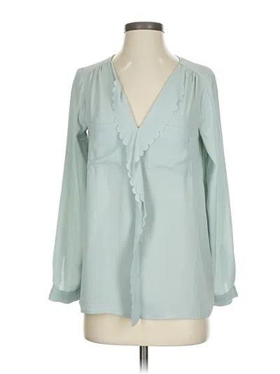 Pre-owned Hd In Paris Long Sleeve Blouse In Blue