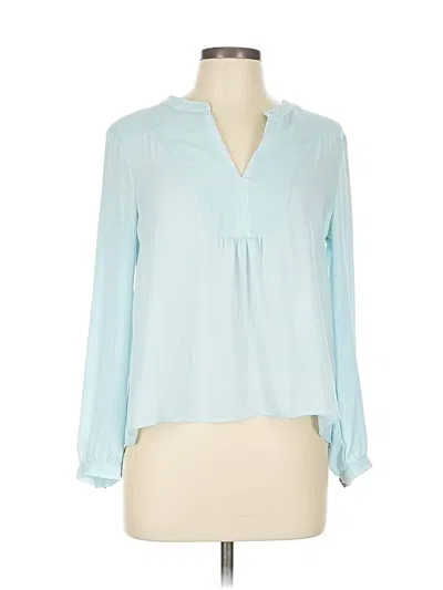 Pre-owned Hd In Paris Long Sleeve Blouse In Blue