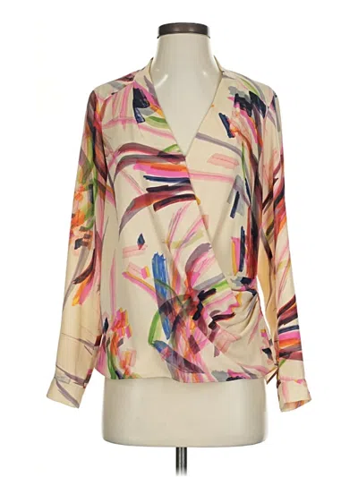 Pre-owned Hd In Paris Long Sleeve Blouse In Brown