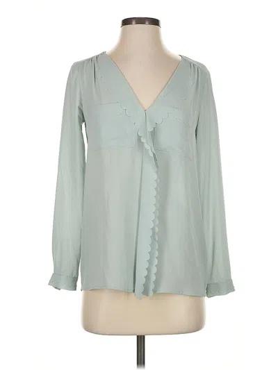 Pre-owned Hd In Paris Long Sleeve Blouse In Gray