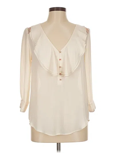 Pre-owned Hd In Paris Long Sleeve Blouse In Ivory