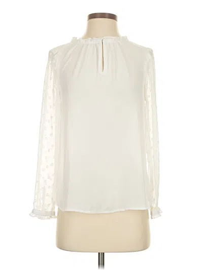 Pre-owned Hd In Paris Long Sleeve Blouse In Ivory