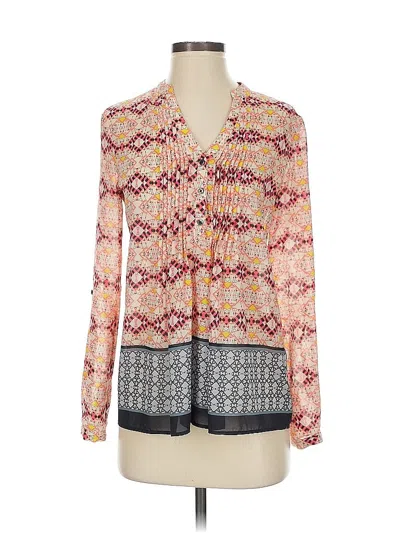 Pre-owned Hd In Paris Long Sleeve Blouse In Orange