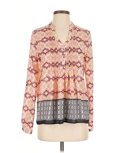 Pre-owned Hd In Paris Long Sleeve Blouse In Orange