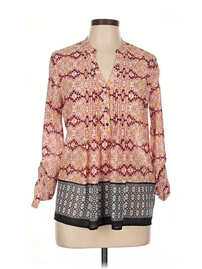 Pre-owned Hd In Paris Long Sleeve Blouse In Orange