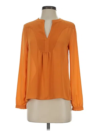 Pre-owned Hd In Paris Long Sleeve Blouse In Orange