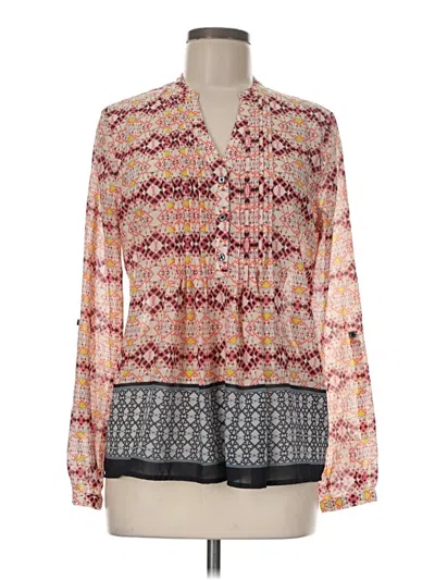 Pre-owned Hd In Paris Long Sleeve Blouse In Orange