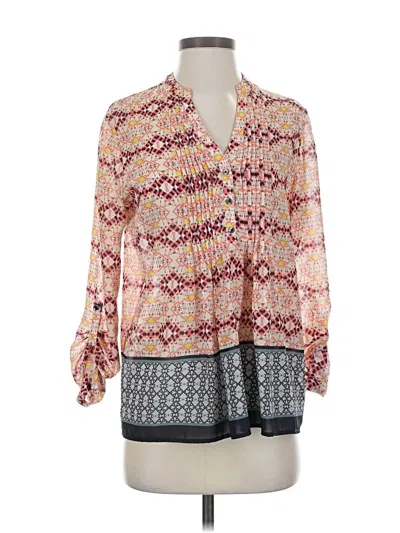 Pre-owned Hd In Paris Long Sleeve Blouse In Pink