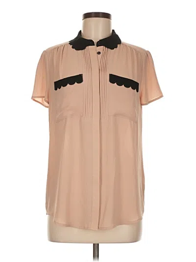 Pre-owned Hd In Paris Short Sleeve Blouse In Brown