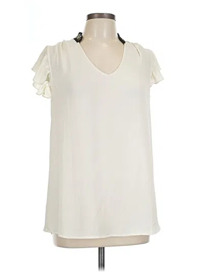 Pre-owned Hd In Paris Short Sleeve Blouse In Ivory