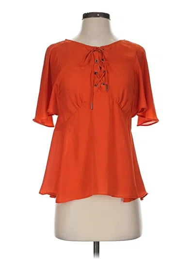 Pre-owned Hd In Paris Short Sleeve Blouse In Orange