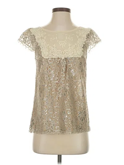 Pre-owned Hd In Paris Short Sleeve Blouse In White