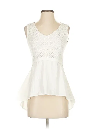 Pre-owned Hd In Paris Sleeveless Blouse In White