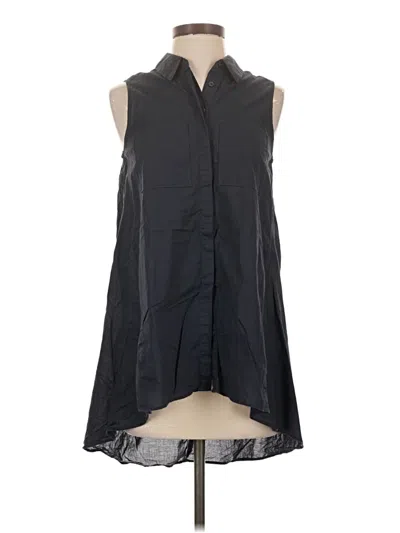 Pre-owned Hd In Paris Sleeveless Button Down Shirt In Black