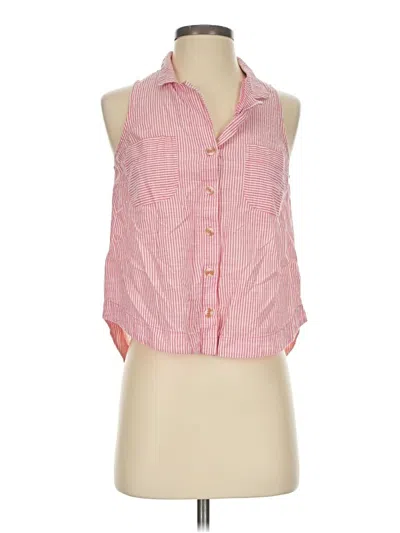 Pre-owned Hd In Paris Sleeveless Button Down Shirt In Pink