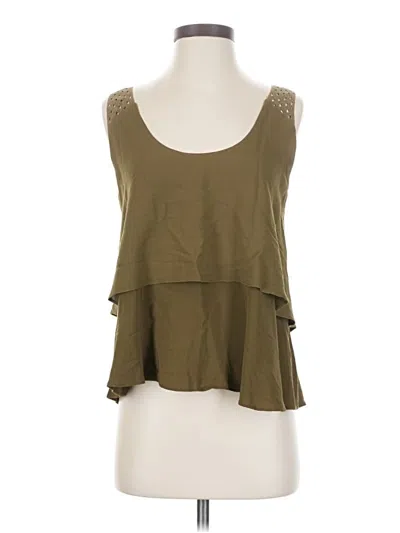 Pre-owned Hd In Paris Sleeveless Top Green Scoop Neck Tops