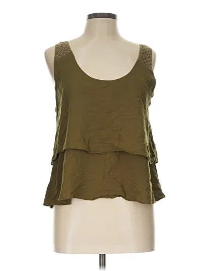 Pre-owned Hd In Paris Sleeveless Top Green Scoop Neck Tops