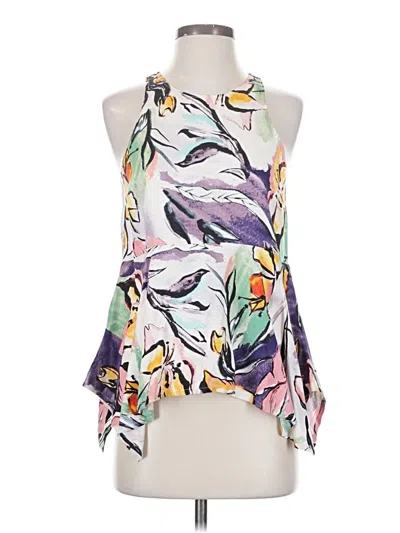 Pre-owned Hd In Paris Tank Top Purple Halter Neckline Tops