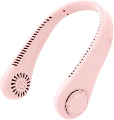 Hdfan Portable Neck Fan - 1800mah Rechargeable Personal Fan With Neck Support, 5-speed Quiet Lightweight L In Pink